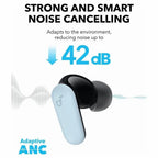 Soundcore R50i NC By Anker Noise Cancelling In Ear Earbuds, Adaptive ANC Up To 42dB, 10mm Drivers With BassUp, 45H Playtime, Bluetooth 5.4, IP54, Blue