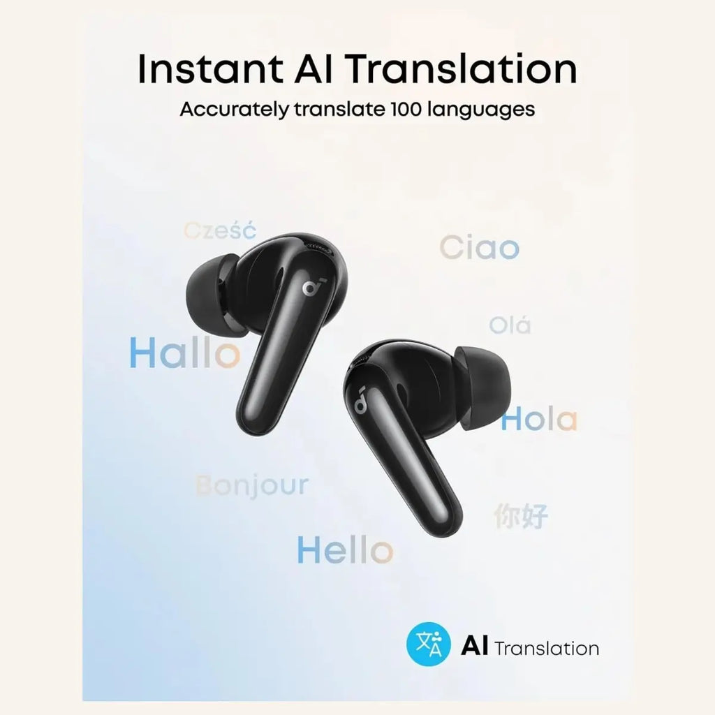 Soundcore R60i NC Wireless Bluetooth Earbuds, Adaptive ANC Up To 52dB, Hi-Res Sound with LDAC, 6-Mic System, 50H Playtime, Fast Charging, Black