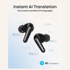 Soundcore R60i NC Wireless Bluetooth Earbuds, Adaptive ANC Up To 52dB, Hi-Res Sound with LDAC, 6-Mic System, 50H Playtime, Fast Charging, Black