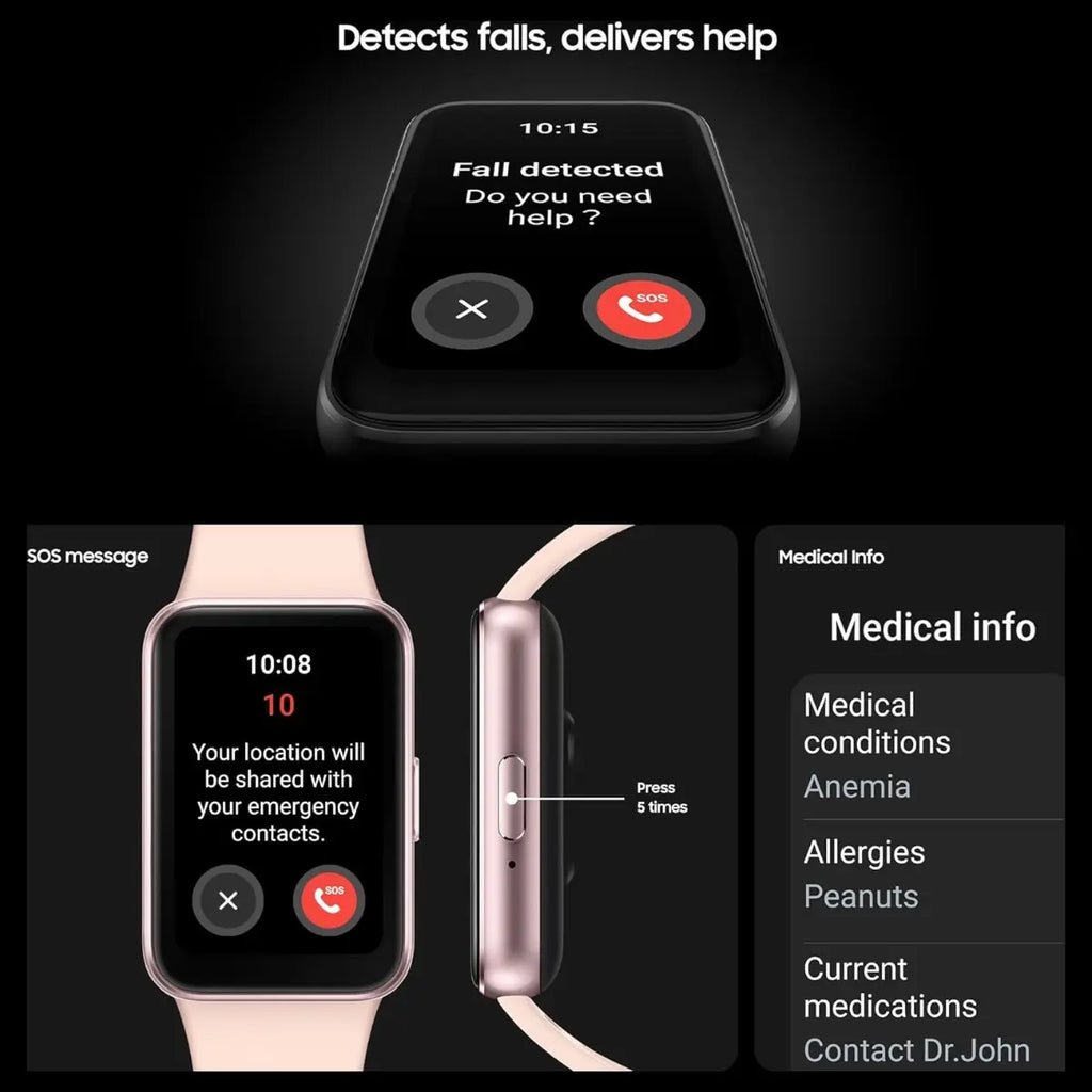 Samsung Galaxy Fit3 Smart Watch, 1.6" AMOLED Display, Up to 13 Days Battery, 100 Plus Workouts With Auto Detection, Pink