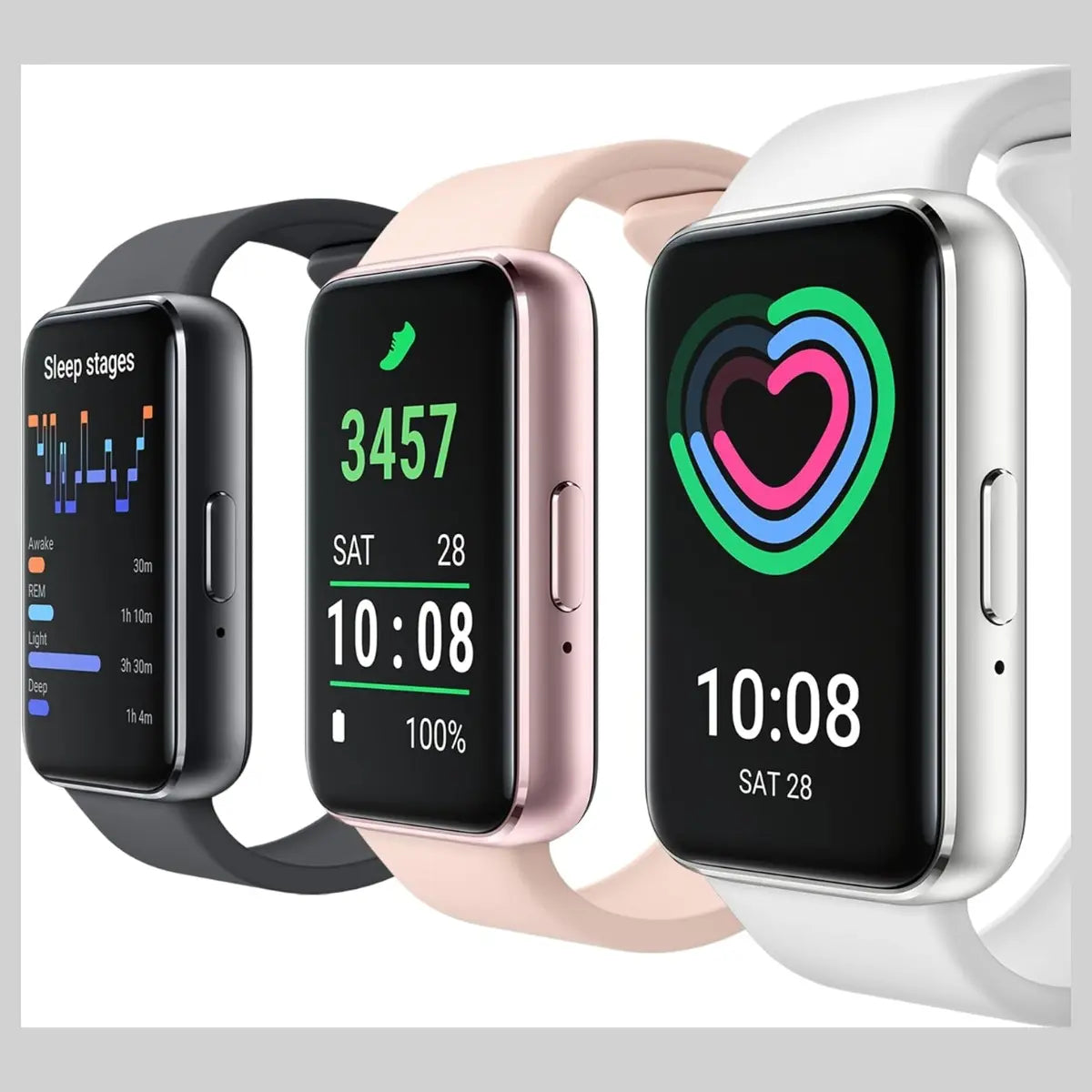 Samsung Galaxy Fit3 Smart Watch, 1.6" AMOLED Display, Up to 13 Days Battery, 100 Plus Workouts With Auto Detection, Pink