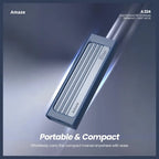 Amaze A224 Dual Protocol SSD Enclosure, NVMe M.2 and NGFF SATA, Up to 10Gbps, Type-C Input, USB-A 3.0 and Type-C Output, Aluminum Alloy
