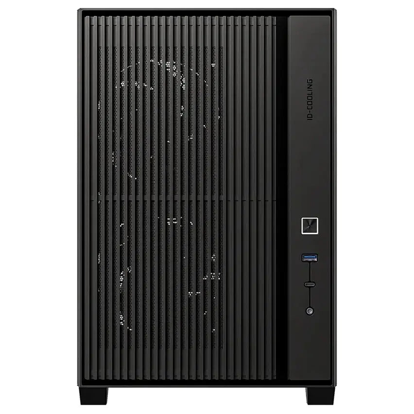 ID-Cooling Flow 500 Air Micro-ATX PC Case, High-Airflow Mesh Front, Tempered Glass Side Panel, 3x Pre-Installed PWM Fans, 360mm Radiator Support, Black