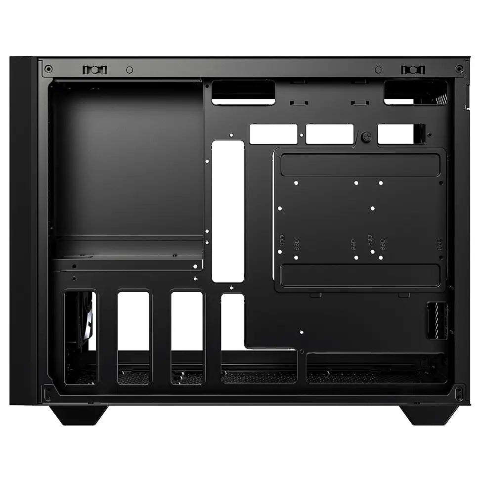 ID-Cooling Flow 500 Air Micro-ATX PC Case, High-Airflow Mesh Front, Tempered Glass Side Panel, 3x Pre-Installed PWM Fans, 360mm Radiator Support, Black