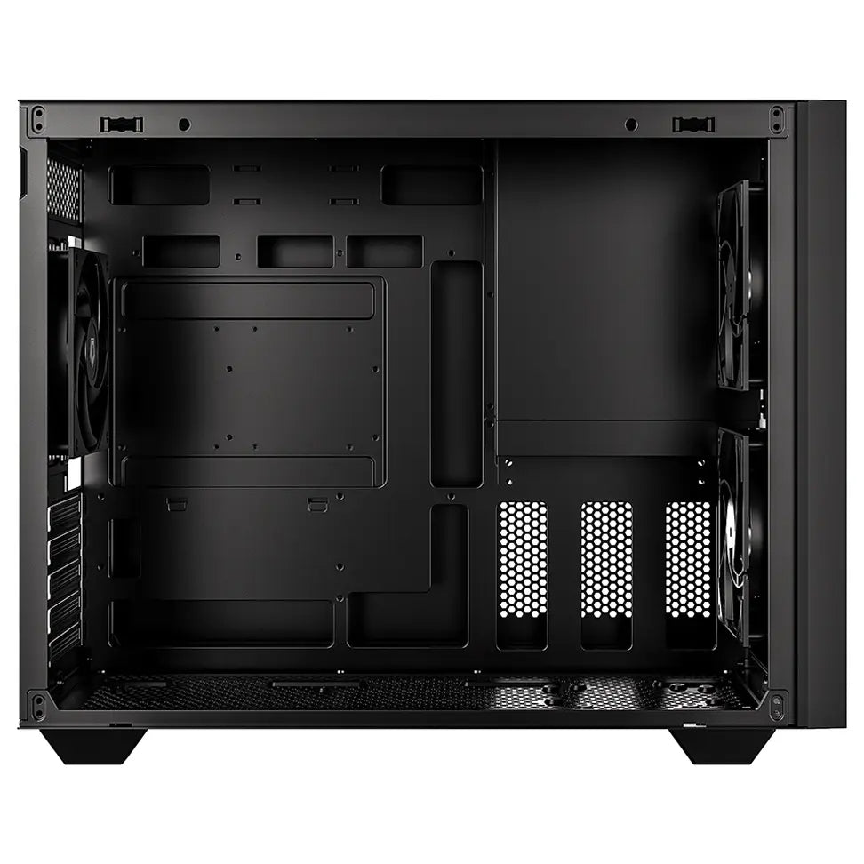 ID-Cooling Flow 500 Air Micro-ATX PC Case, High-Airflow Mesh Front, Tempered Glass Side Panel, 3x Pre-Installed PWM Fans, 360mm Radiator Support, Black