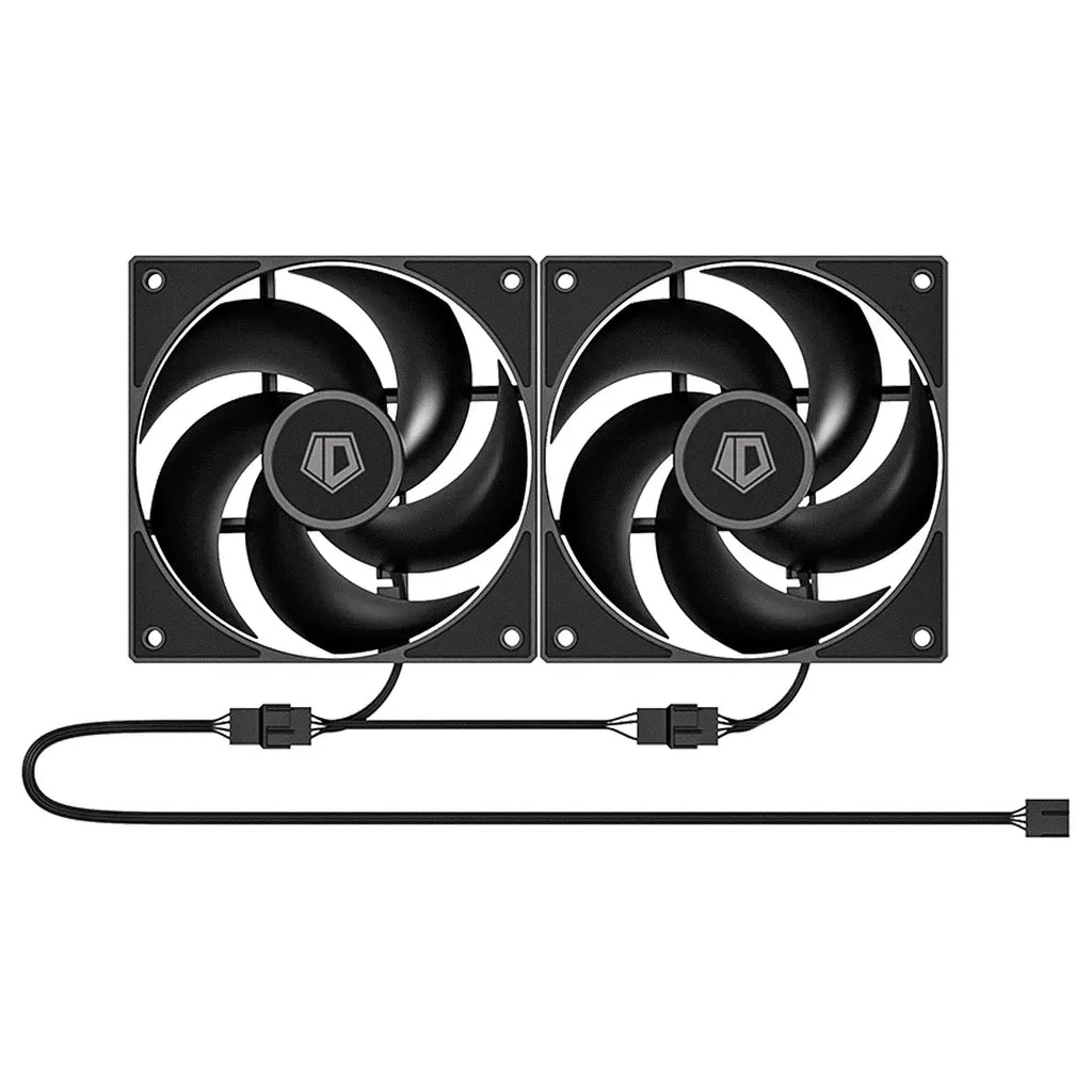 ID-Cooling Flow 500 Air Micro-ATX PC Case, High-Airflow Mesh Front, Tempered Glass Side Panel, 3x Pre-Installed PWM Fans, 360mm Radiator Support, Black