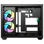 ID-Cooling View 500 ARGB Micro-ATX PC Case, Dual Tempered Glass Panoramic Window, 3x120mm ARGB PWM Fans, 360mm Radiator Support, Black