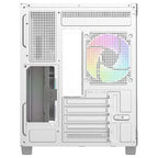 ID-Cooling View 500 ARGB Micro-ATX PC Case, Dual Tempered Glass 270-Degree Panoramic Window, 3x120mm ARGB PWM Fans, Up to 360mm Radiator Support, White