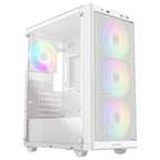 ID-Cooling Ware 310 ARGB White ATX Mid-Tower PC Case, High-Airflow Mesh Front, Tempered Glass Side Panel, 4x120mm ARGB Fans, Up to 360mm Radiator Support, USB Type-C, White