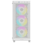 ID-Cooling Ware 310 ARGB White ATX Mid-Tower PC Case, High-Airflow Mesh Front, Tempered Glass Side Panel, 4x120mm ARGB Fans, Up to 360mm Radiator Support, USB Type-C, White