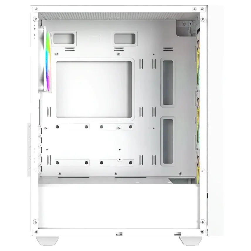 ID-Cooling Ware 310 ARGB White ATX Mid-Tower PC Case, High-Airflow Mesh Front, Tempered Glass Side Panel, 4x120mm ARGB Fans, Up to 360mm Radiator Support, USB Type-C, White