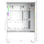 ID-Cooling Ware 310 ARGB White ATX Mid-Tower PC Case, High-Airflow Mesh Front, Tempered Glass Side Panel, 4x120mm ARGB Fans, Up to 360mm Radiator Support, USB Type-C, White