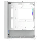 ID-Cooling Ware 310 ARGB White ATX Mid-Tower PC Case, High-Airflow Mesh Front, Tempered Glass Side Panel, 4x120mm ARGB Fans, Up to 360mm Radiator Support, USB Type-C, White