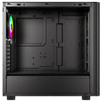 ID-Cooling Ware 510 ARGB ATX Mid-Tower PC Case, Tempered Glass, High-Airflow Mesh Front, 4x120mm ARGB Fans, Up to 360mm Radiator Support, USB Type-C, Black