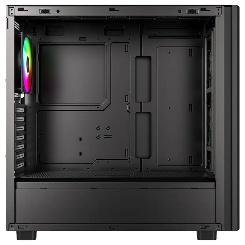ID-Cooling Ware 510 ARGB ATX Mid-Tower PC Case, Tempered Glass, High-Airflow Mesh Front, 4x120mm ARGB Fans, Up to 360mm Radiator Support, USB Type-C, Black