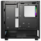 ID-Cooling Ware 510 ARGB ATX Mid-Tower PC Case, Tempered Glass, High-Airflow Mesh Front, 4x120mm ARGB Fans, Up to 360mm Radiator Support, USB Type-C, Black
