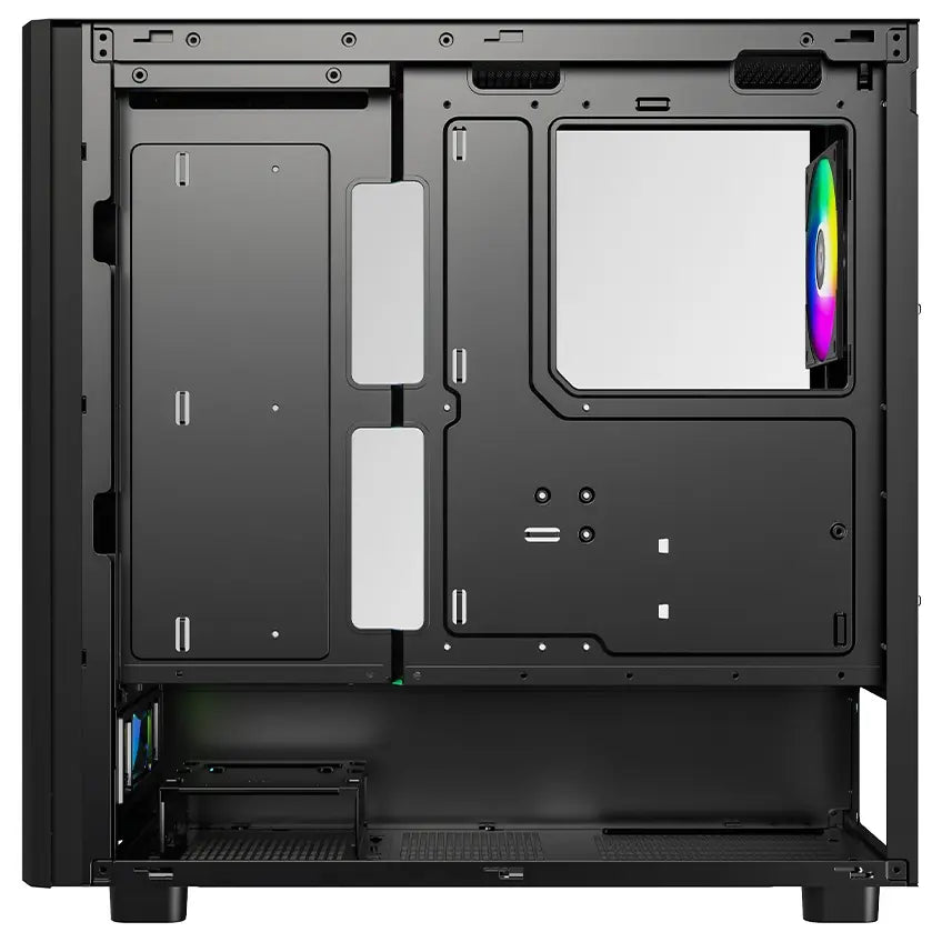 ID-Cooling Ware 510 ARGB ATX Mid-Tower PC Case, Tempered Glass, High-Airflow Mesh Front, 4x120mm ARGB Fans, Up to 360mm Radiator Support, USB Type-C, Black