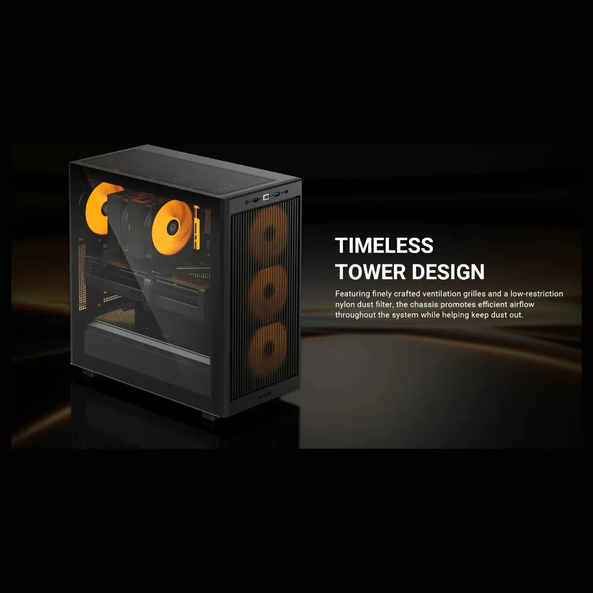 ID-Cooling Ware 510 ARGB ATX Mid-Tower PC Case, Tempered Glass, High-Airflow Mesh Front, 4x120mm ARGB Fans, Up to 360mm Radiator Support, USB Type-C, Black