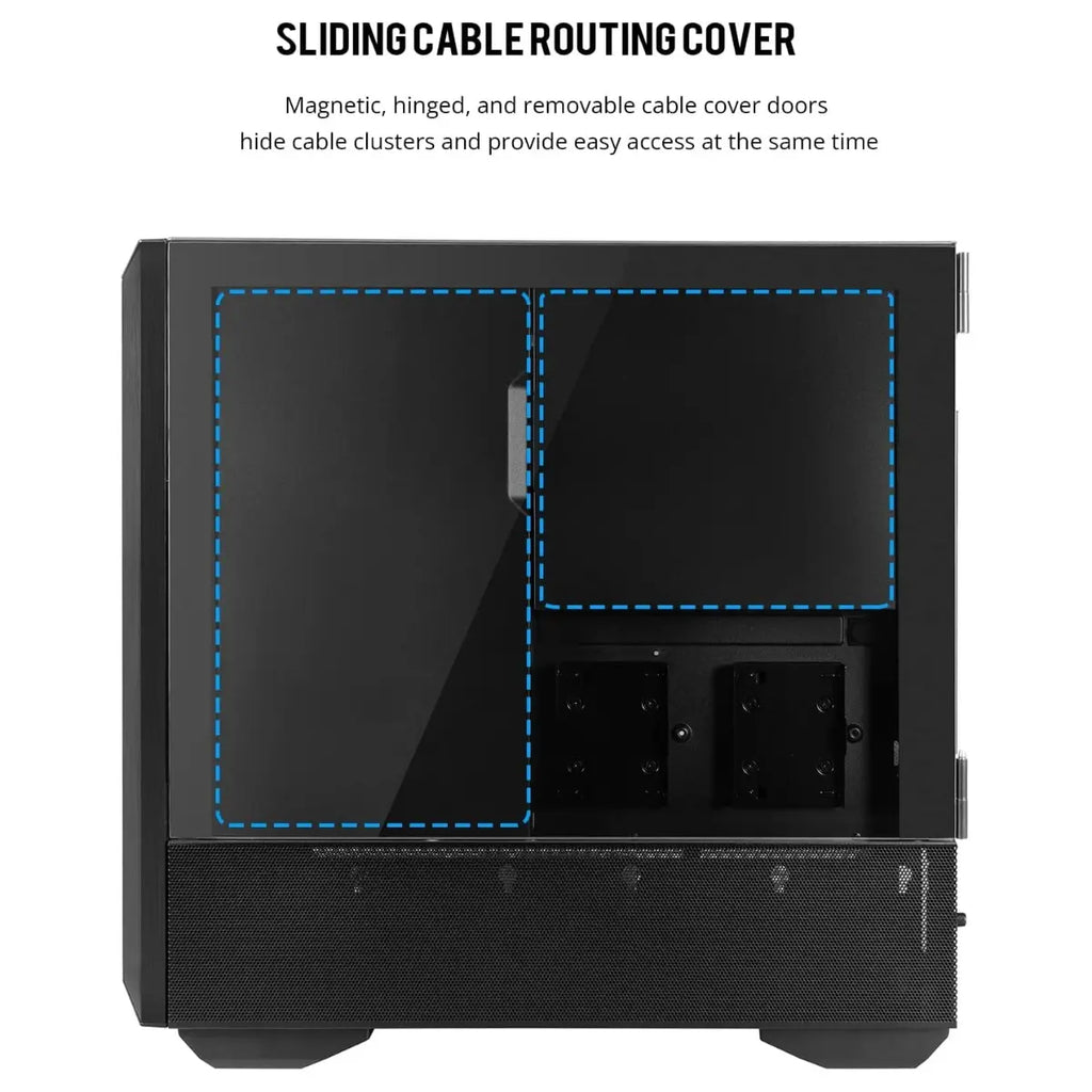 LIAN LI LANCOOL III E-ATX PC Case, Hinged Tempered Glass Doors, Fine Mesh Panels, 4x140mm PWM Fans, High Airflow Mid-Tower Chassis, LANCOOL 3R-X, Black