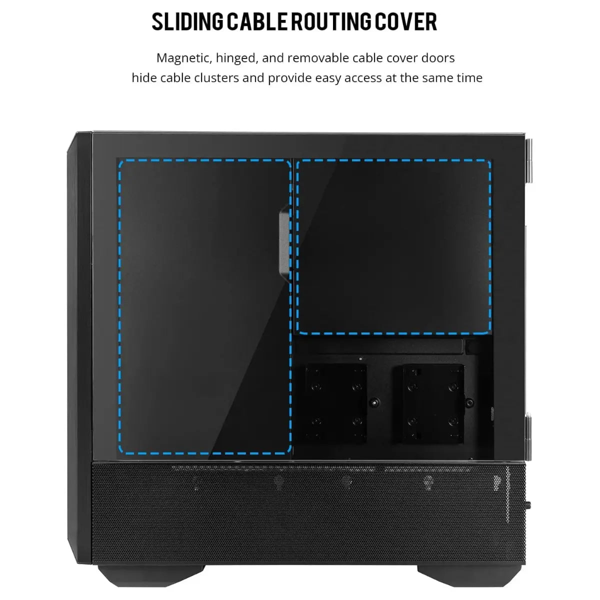 LIAN LI LANCOOL III E-ATX PC Case, Hinged Tempered Glass Doors, Fine Mesh Panels, 4x140mm PWM Fans, High Airflow Mid-Tower Chassis, LANCOOL 3R-X, Black