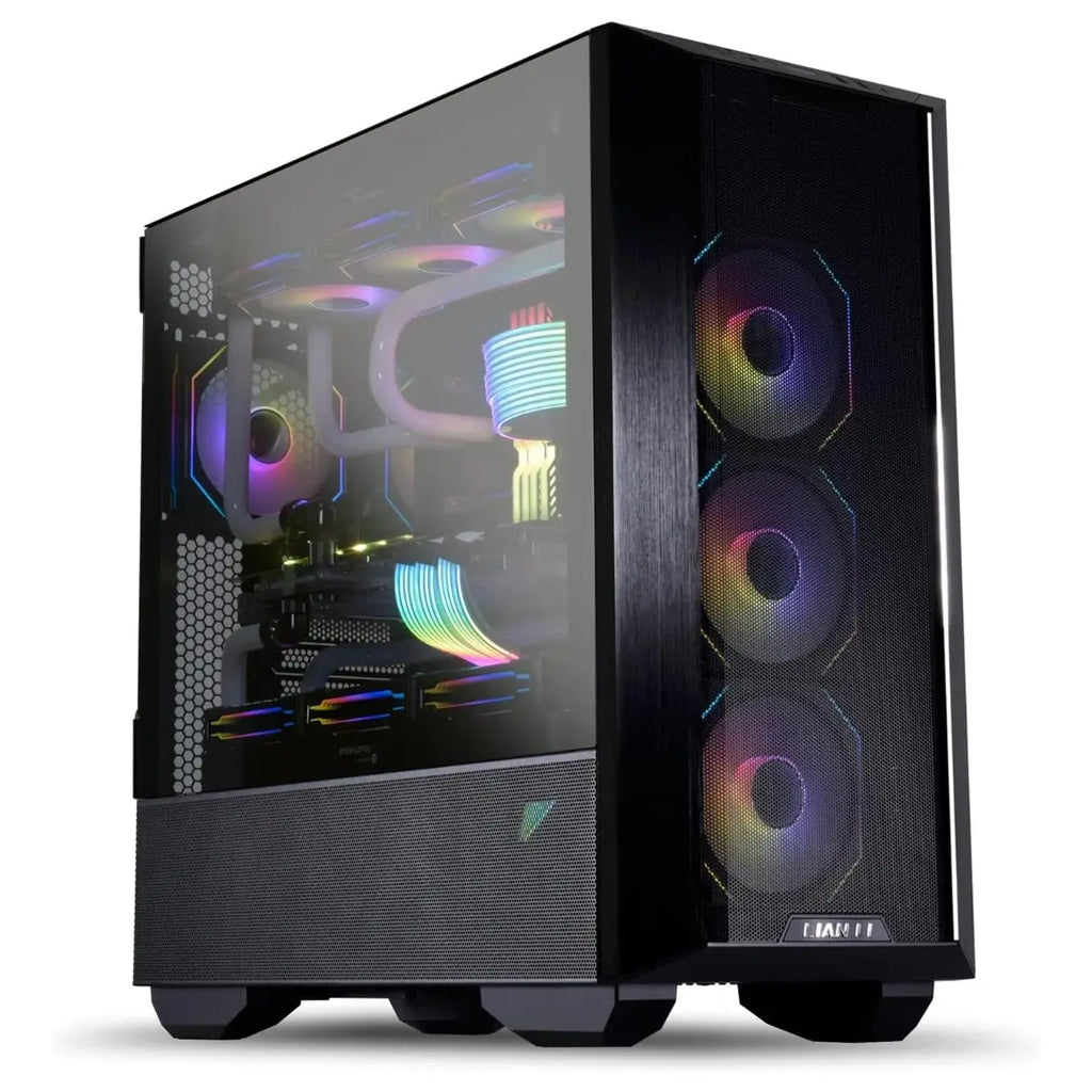 LIAN LI LANCOOL III E-ATX PC Case, Hinged Tempered Glass Doors, Fine Mesh Panels, 4x140mm PWM Fans, High Airflow Mid-Tower Chassis, LANCOOL 3R-X, Black
