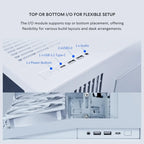LIAN LI O11D Dynamic Mini V2 FLOW Mid Tower Case, Panoramic View, High-Performance Airflow, 5x120mm Reverse Blade Fans, Tempered Glass Panels, O11DMIV2FW White