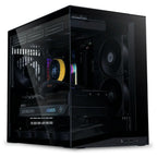 LIAN LI O11 Dynamic Mini V2 Flow, ATX Micro-ATX Mini-ITX Support, Pillar-Less Tempered Glass, 5x Reverse Blade 120mm Fans, USB-C 3.2 Gen 1 and 2x USB-A 3.0, Black O11DMIV2FX