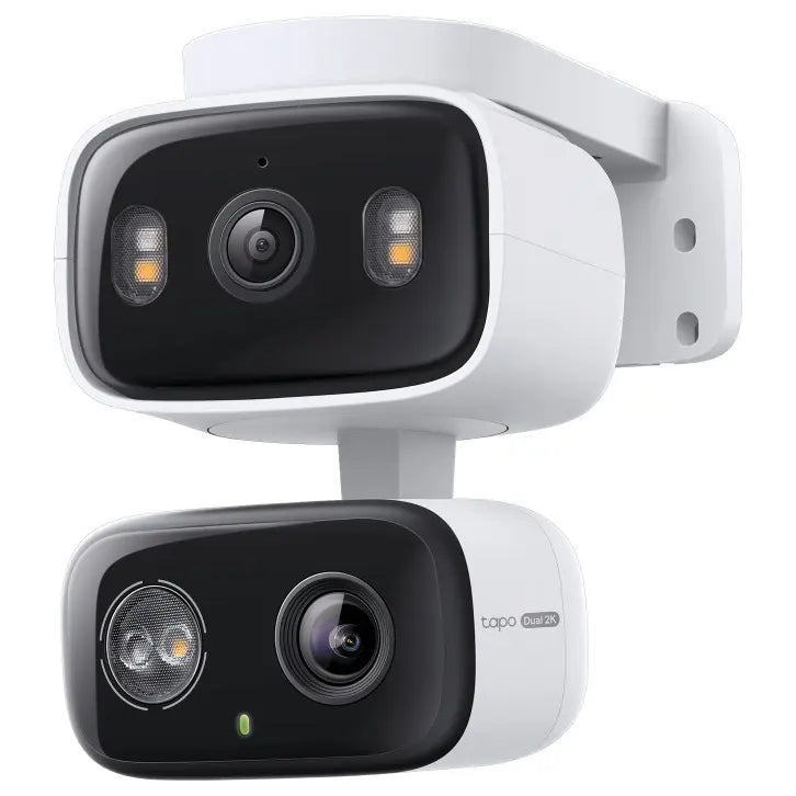 TP-Link Tapo C246D Indoor and Outdoor Dual Lens Pan and Tilt Security Camera, 2K 3MP Dual Lens, 125 Degree FOV Wide-Angle and 6mm Telephoto, IP65 Weatherproof, Smart Night Vision, 2-Way Audio