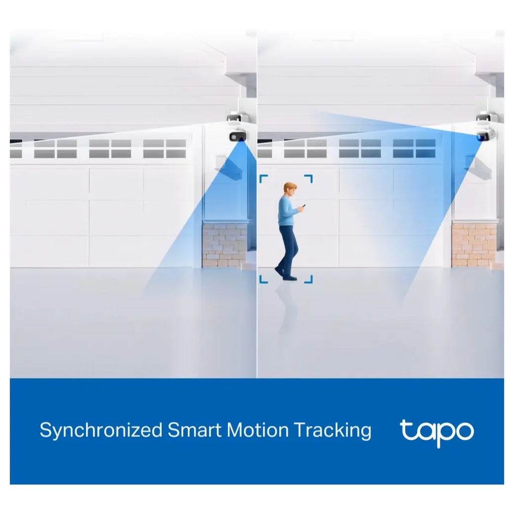 TP-Link Tapo C246D Indoor and Outdoor Dual Lens Pan and Tilt Security Camera, 2K 3MP Dual Lens, 125 Degree FOV Wide-Angle and 6mm Telephoto, IP65 Weatherproof, Smart Night Vision, 2-Way Audio
