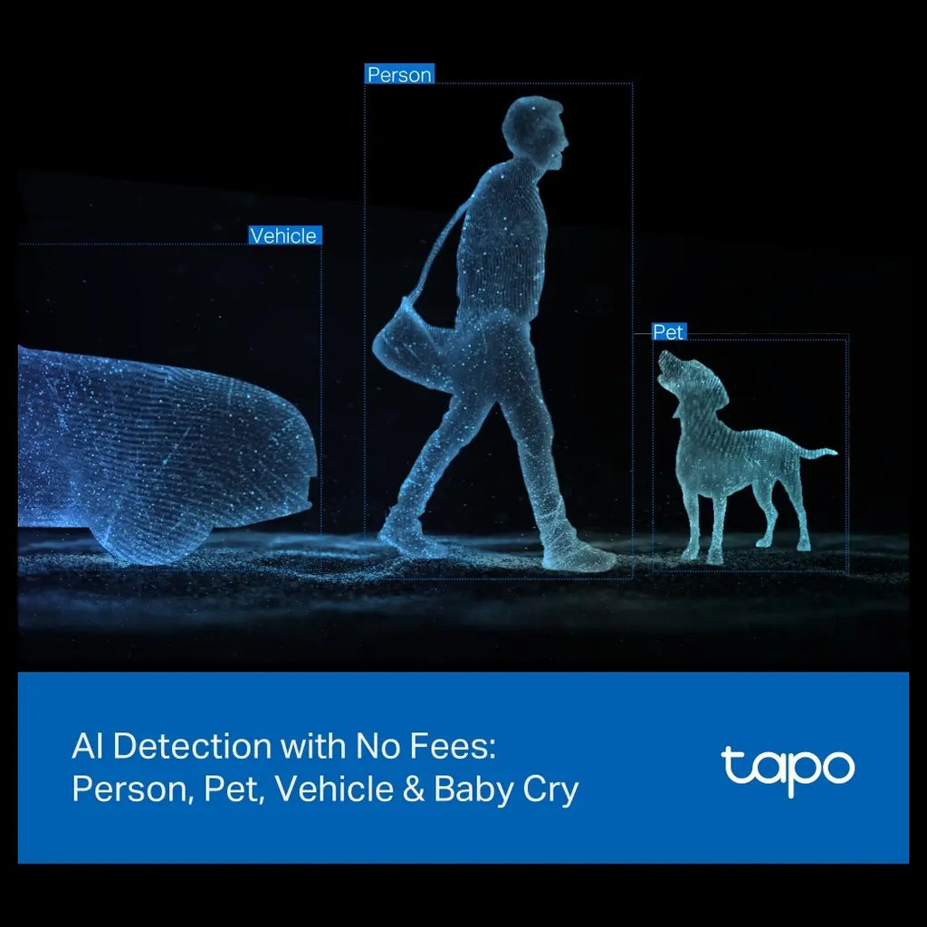 TP-Link Tapo C246D Indoor and Outdoor Dual Lens Pan and Tilt Security Camera, 2K 3MP Dual Lens, 125 Degree FOV Wide-Angle and 6mm Telephoto, IP65 Weatherproof, Smart Night Vision, 2-Way Audio