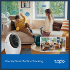 TP-Link C260 Pan and Tilt AI Home Security Wi-Fi Camera, 4K 8MP Video, 360 Degree Horizontal and 116 Degree Vertical, Human Face Recognition, Night Vision Up to 40ft