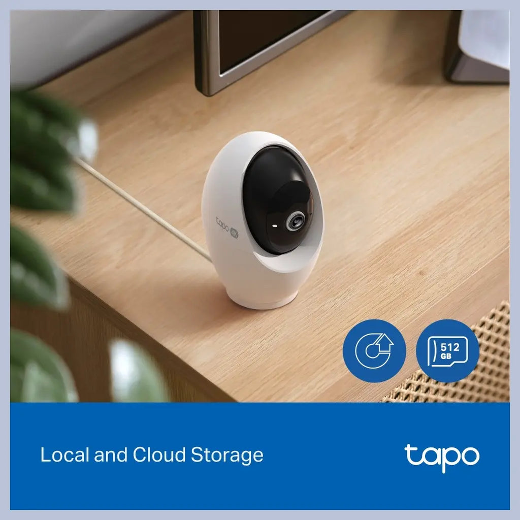 TP-Link C260 Pan and Tilt AI Home Security Wi-Fi Camera, 4K 8MP Video, 360 Degree Horizontal and 116 Degree Vertical, Human Face Recognition, Night Vision Up to 40ft