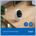 TP-Link C260 Pan and Tilt AI Home Security Wi-Fi Camera, 4K 8MP Video, 360 Degree Horizontal and 116 Degree Vertical, Human Face Recognition, Night Vision Up to 40ft