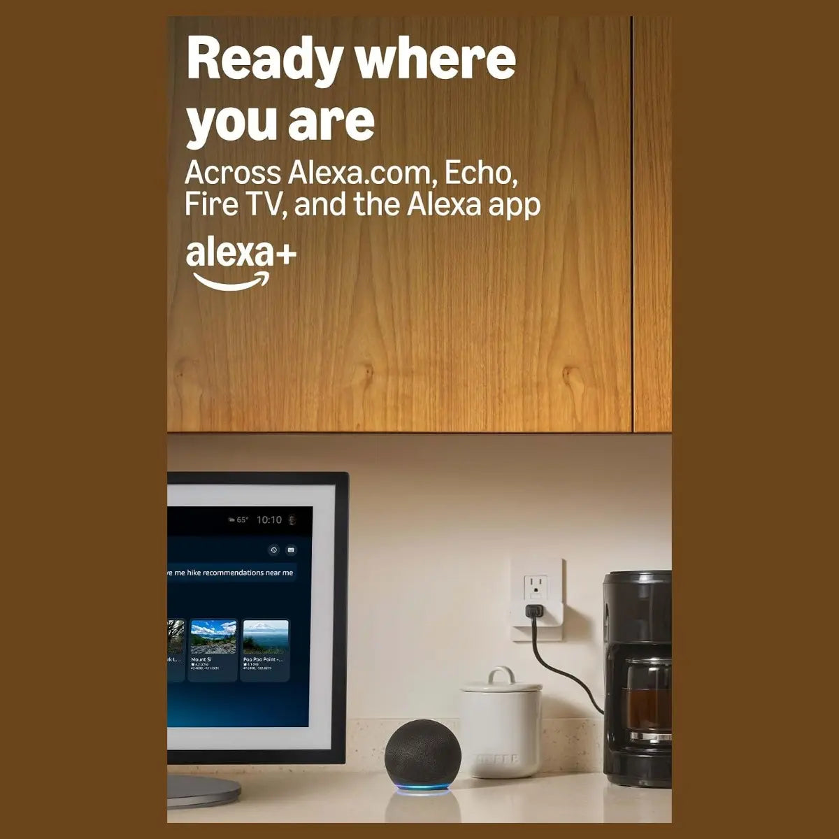 Amazon Echo Show 8 Newest Model Smart Display, HD 8.7" Touchscreen, Spatial Audio, Built-In Smart Home Hub, AZ3 Pro Chip, Omnisense Technology, Designed for Alexa+, Graphite
