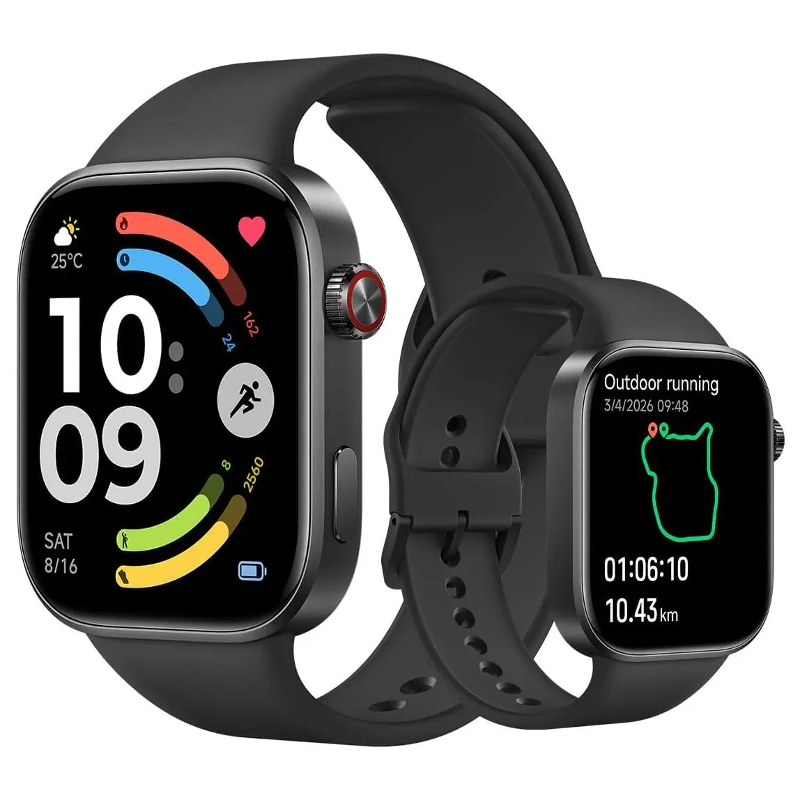 XIAOMI Redmi Watch 6 Smartwatch, 2.07in AMOLED Display, Up to 24 Days Battery, Dual L1 5-System GNSS, Black
