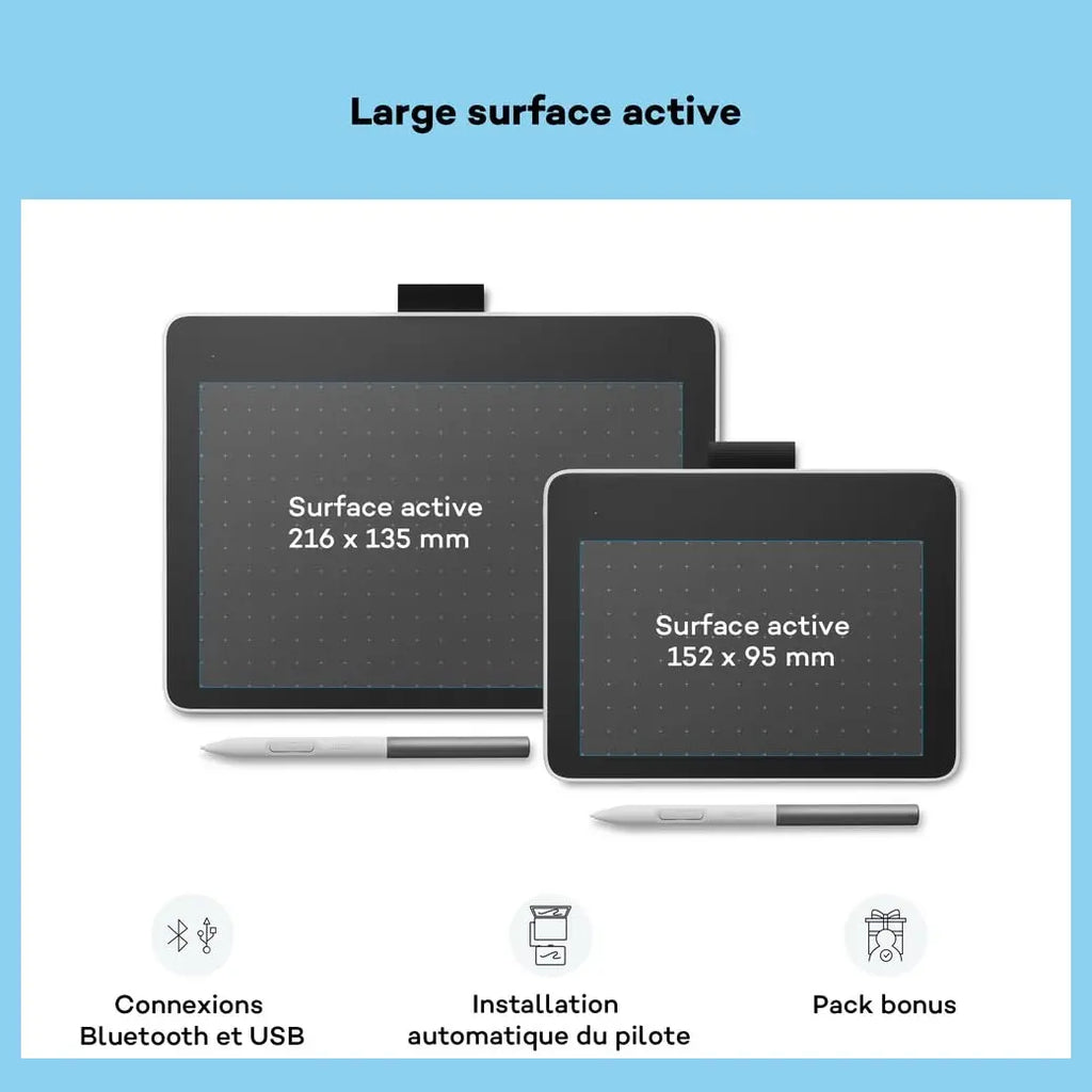 Wacom CTC 6110 One Medium Bluetooth Graphics Drawing Tablet, 9.9 x 7.1 Inch, 8.5 Inch x 5.3 Inch Active Area
