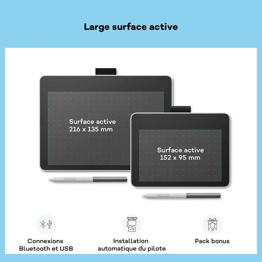 Wacom CTC 6110 One Medium Bluetooth Graphics Drawing Tablet, 9.9 x 7.1 Inch, 8.5 Inch x 5.3 Inch Active Area