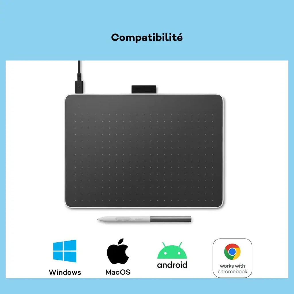 Wacom CTC 6110 One Medium Bluetooth Graphics Drawing Tablet, 9.9 x 7.1 Inch, 8.5 Inch x 5.3 Inch Active Area