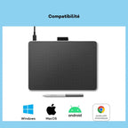 Wacom CTC 6110 One Medium Bluetooth Graphics Drawing Tablet, 9.9 x 7.1 Inch, 8.5 Inch x 5.3 Inch Active Area