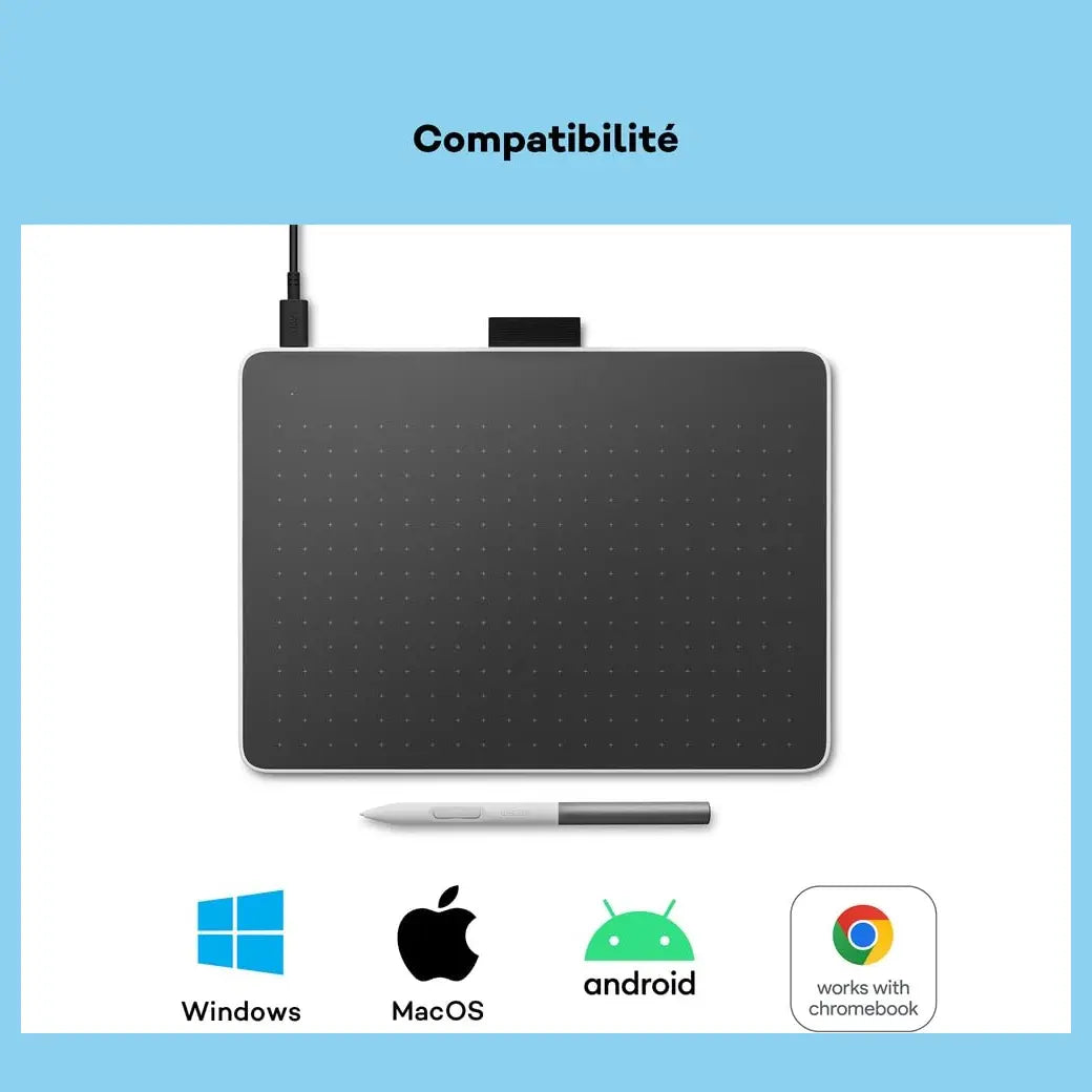 Wacom CTC 6110 One Medium Bluetooth Graphics Drawing Tablet, 9.9 x 7.1 Inch, 8.5 Inch x 5.3 Inch Active Area