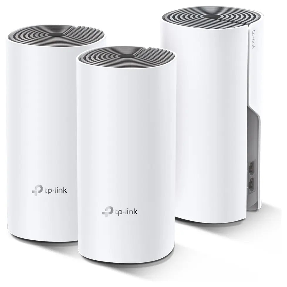 TP-Link Deco E4 AC1200 Whole Home Mesh Wi-Fi System, Wi-Fi 5 Dual-Band Up To 1167Mbps, Up To 4,500 Square Feet Coverage, Up To 100 Devices, 3-Pack