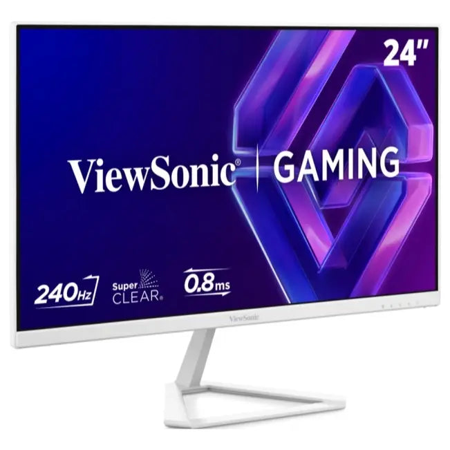 ViewSonic VX24G30-W 24" FHD 240Hz IPS Gaming Monitor, 0.8ms MPRT, HDR10, NVIDIA G-Sync Compatible, 2x HDMI 2.1 And DisplayPort, White