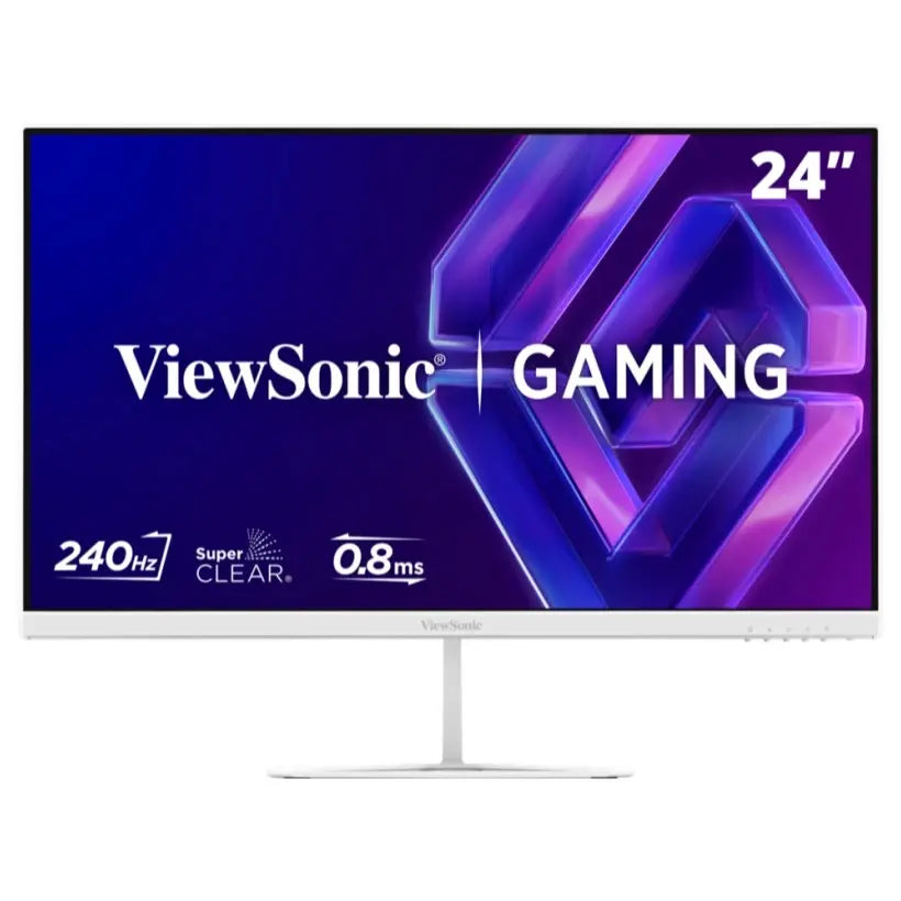 ViewSonic VX24G30-W 24" FHD 240Hz IPS Gaming Monitor, 0.8ms MPRT, HDR10, NVIDIA G-Sync Compatible, 2x HDMI 2.1 And DisplayPort, White