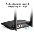 TP-Link TL-MR100 Wireless N 4G LTE Router, 300Mbps Wi-Fi, Up To 150Mbps Download, Up To 32 Devices