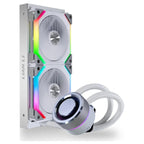Lian Li GALAHAD AIO UNI FAN SL120 EDITION, 240mm RGB Liquid CPU Cooler, 800-1900RPM, 58.54CFM, Intel LGA115X LGA1200 LGA1700 and AMD AM4 AM5, GA-240SLA White