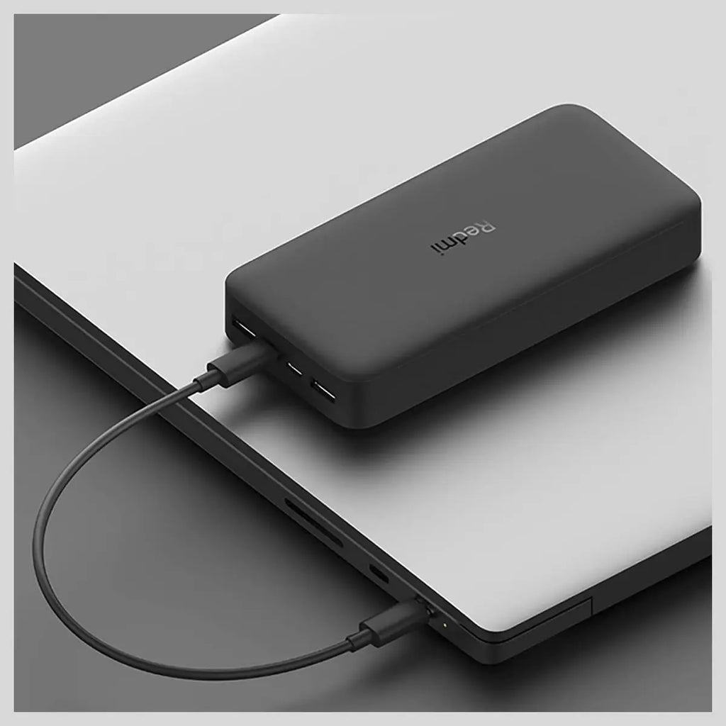 Xiaomi Redmi Power Bank 20000mAh, 18W Two-Way Fast Charging, Dual USB-A Output and USB-C and Micro-USB Input, 74Wh High Capacity