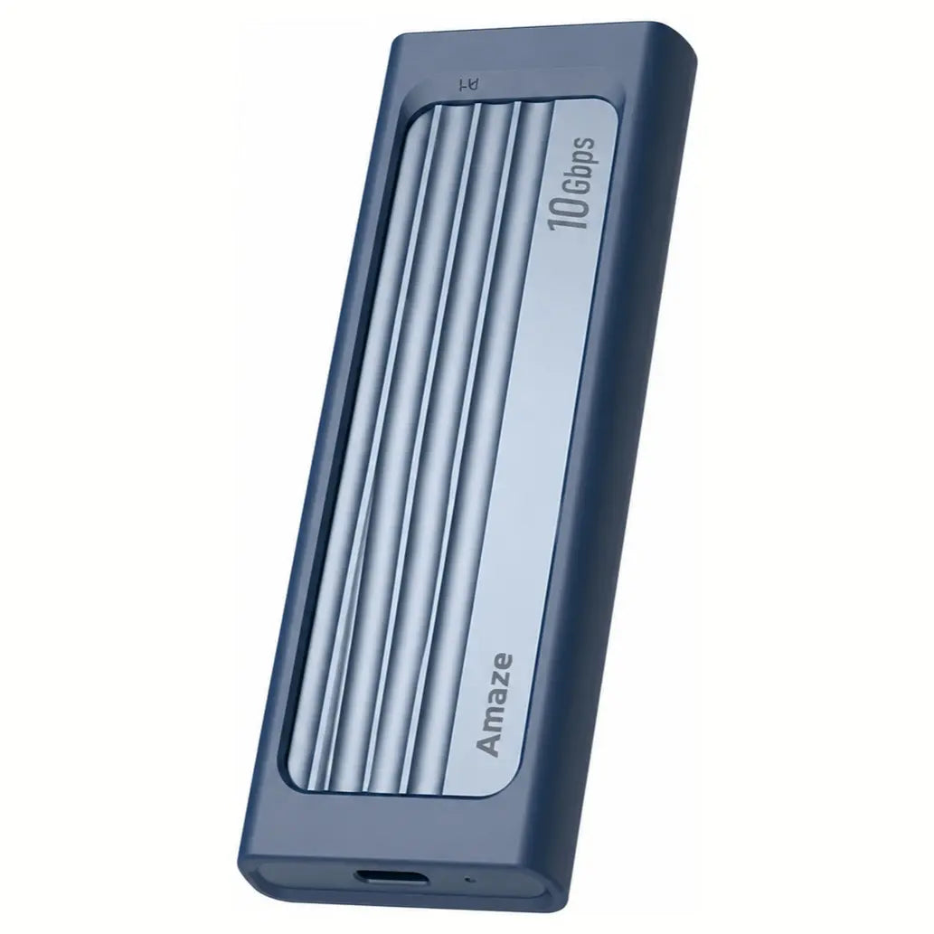 Amaze A223 Shock Proof Series NVMe M.2 SSD Enclosure Case, 10Gbps, Type-C 3.2 Input, USB-A 3.0 and Type-C Output, Aluminum Alloy