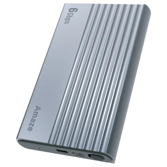 Amaze Nexa Drive A211 2.5" SSD Enclosure Case, SATA Interface, Type-C 3.1 Input, USB-A 3.0 and Type-C Output, Up to 6Gbps