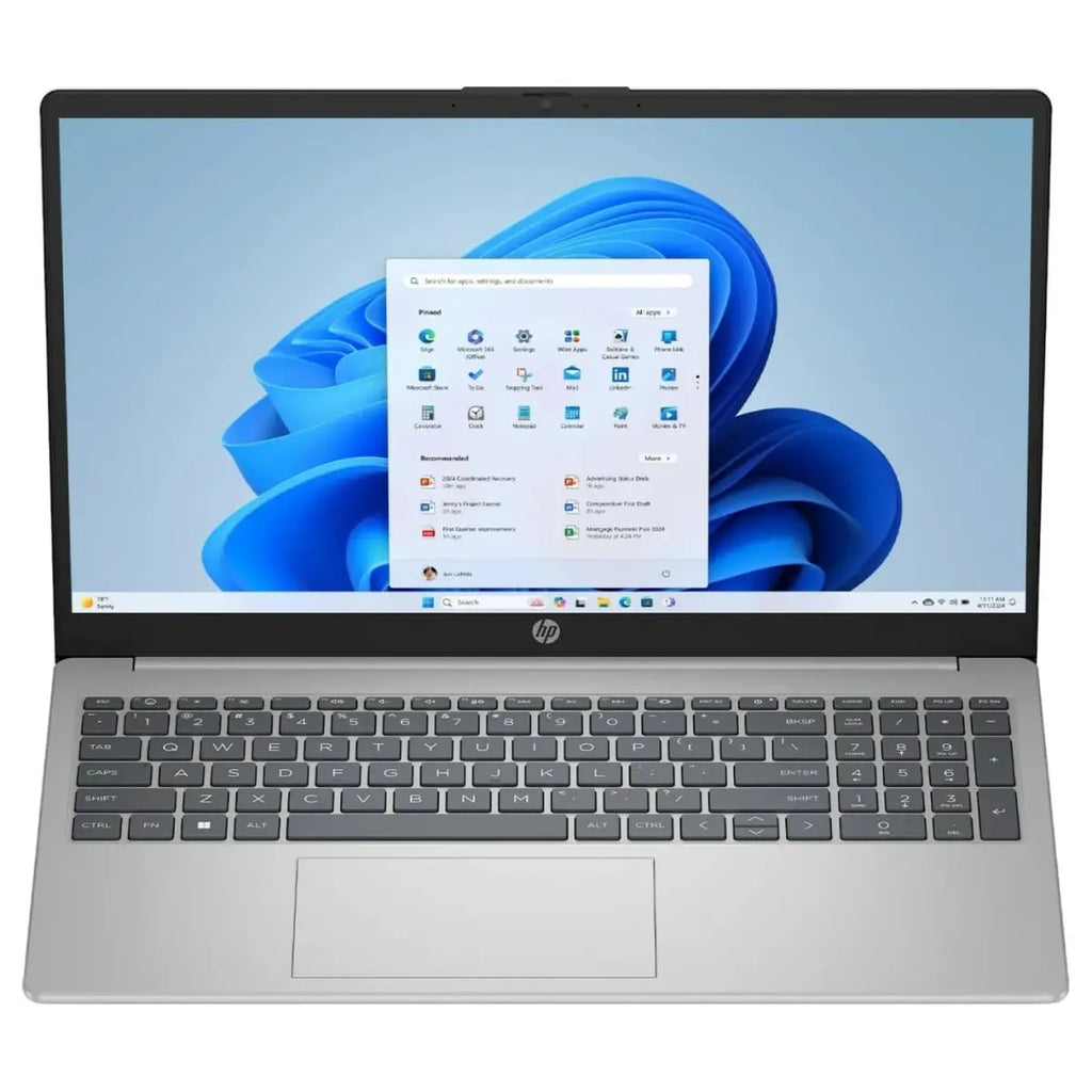 HP 15-FC0025WM Laptop, AMD Ryzen 5 7520U, AMD Radeon Graphics, 8GB LPDDR5-5500MT/s RAM, 1TB PCIe NVMe M.2 SSD, 15.6" FHD Touchscreen IPS LED Display, Windows 11 Home, Natural Silver