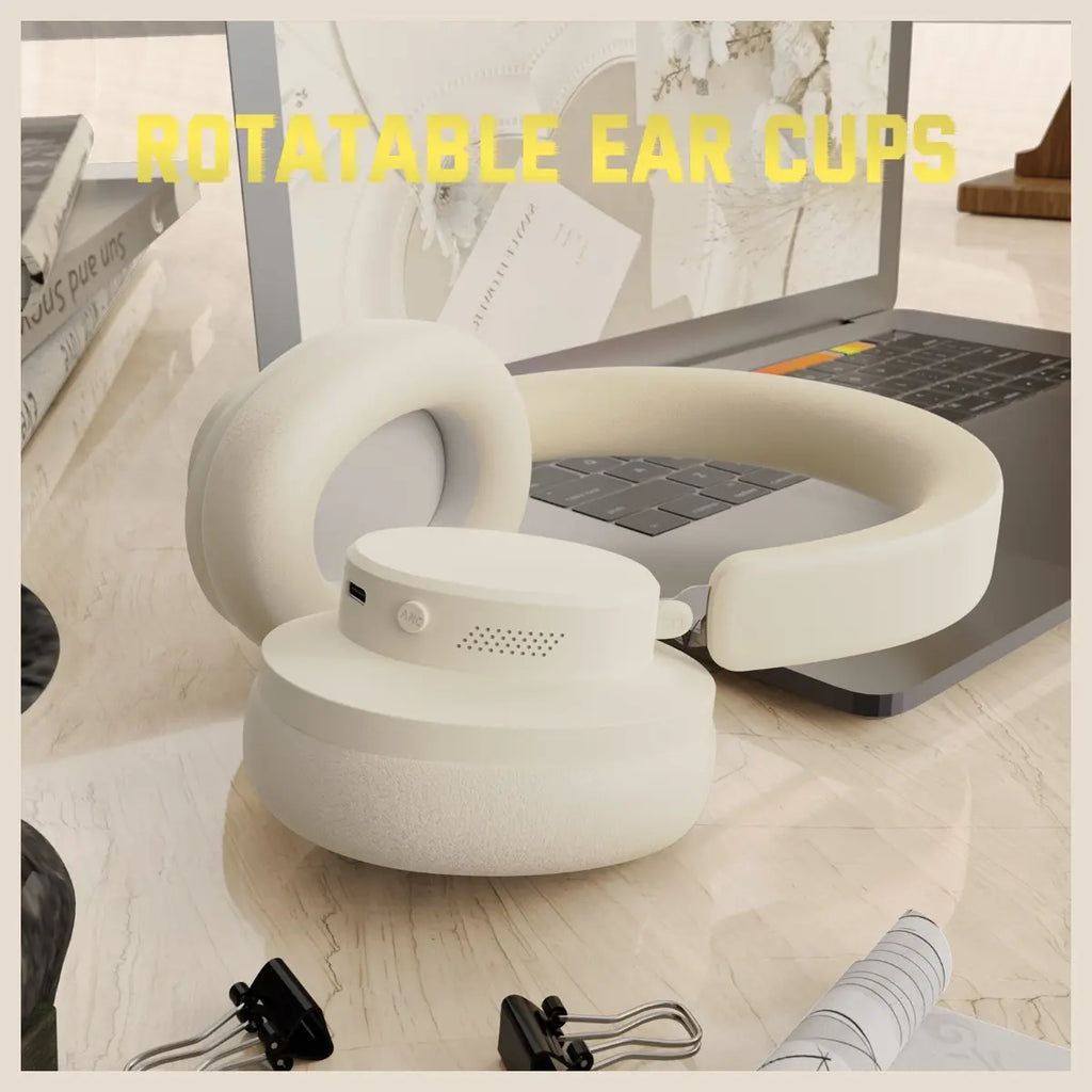ATTACK SHARK G500 Ultra-Light Dual-Mode Gaming Headset, Bluetooth 5.1 and 3.5mm Wired, 210g Ultra-Light Design, LIGHTSPEED Wireless Technology, Off White